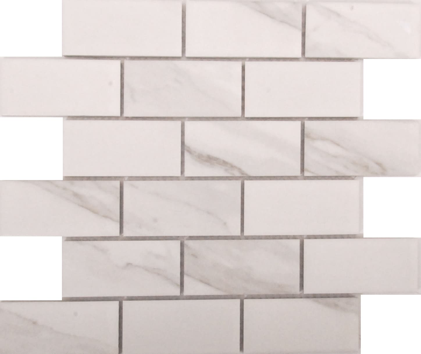 carrara white brick mosaic