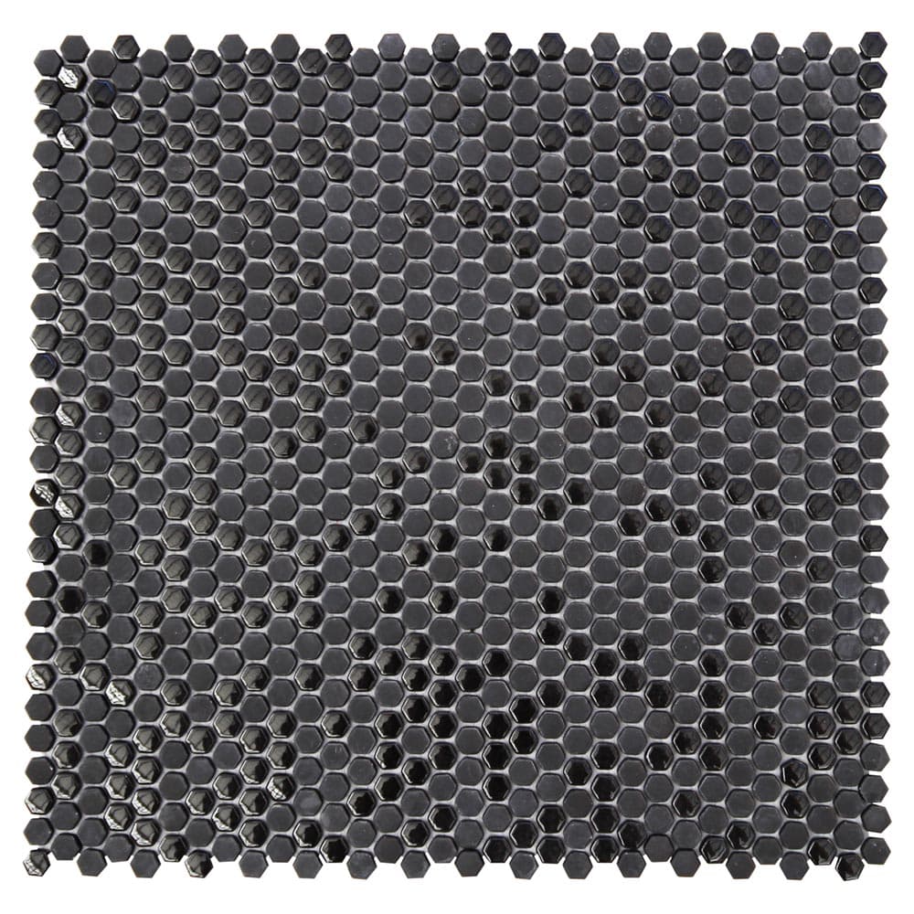 black - honeycomb mosaic
