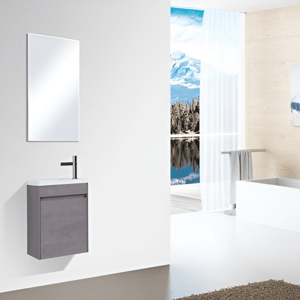 enzo 400 concrete cabinet and basin