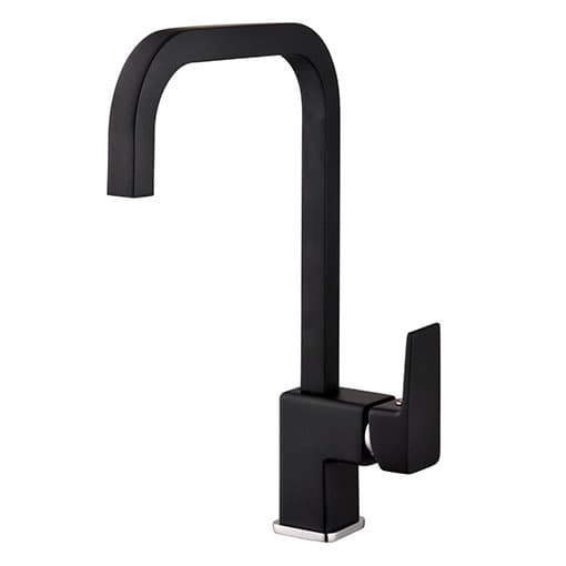 h2flo studio - matt black single lever sink mixer