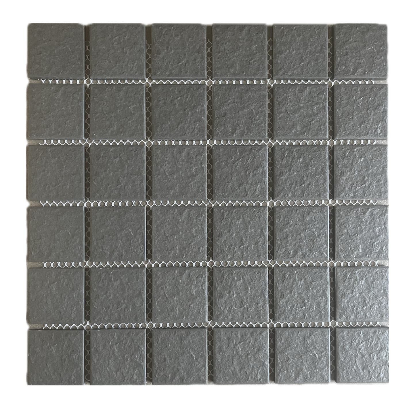 charcoal textured unglazed porcelain mosaic 45x45x5mm