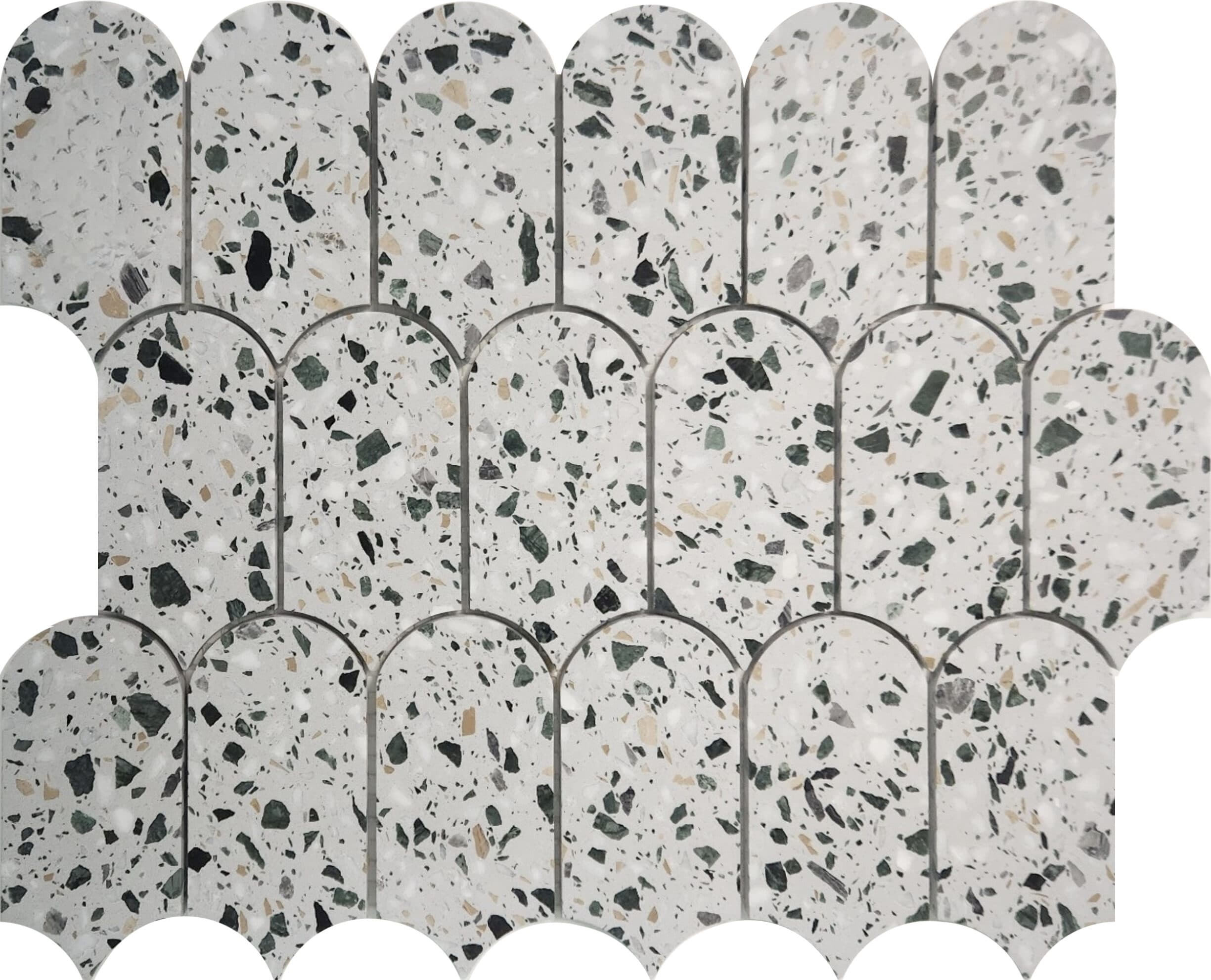terrazzo marble punkah black snow mosaic