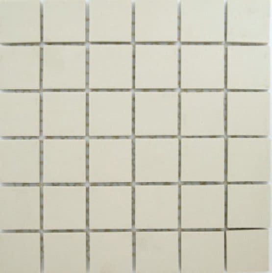 white unglazed mosaic