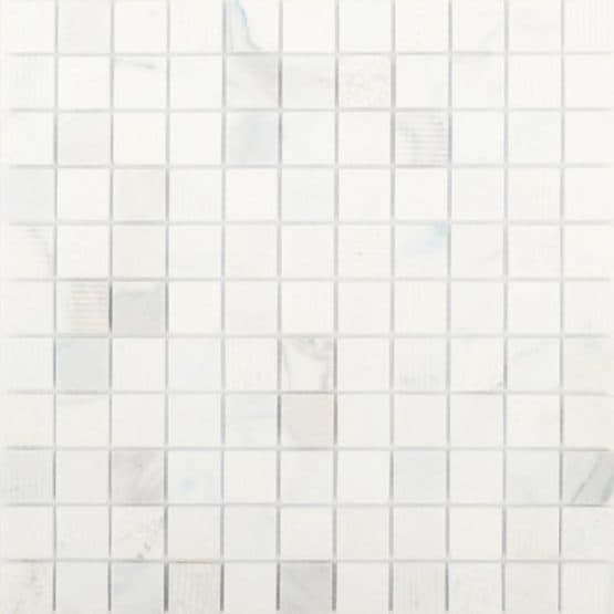 blanco statuario stone blend mosaic