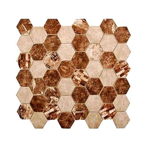atlantic hexagon eco patch glass mosaic