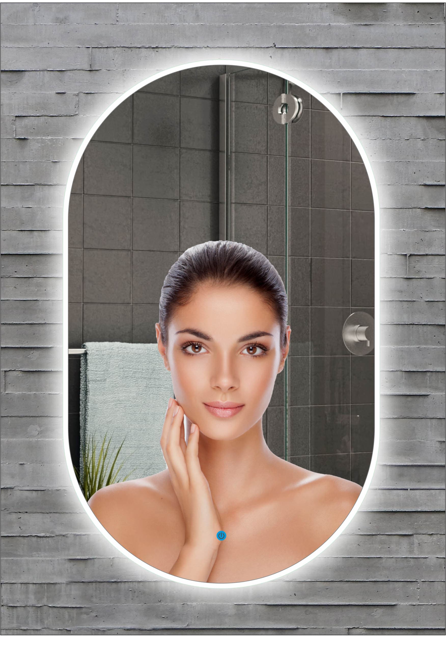 createx - pill glow cool white mirror with demister