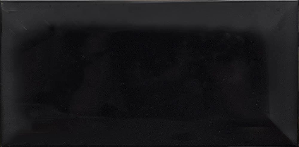 metro bevel black gloss 200 x 100 mm