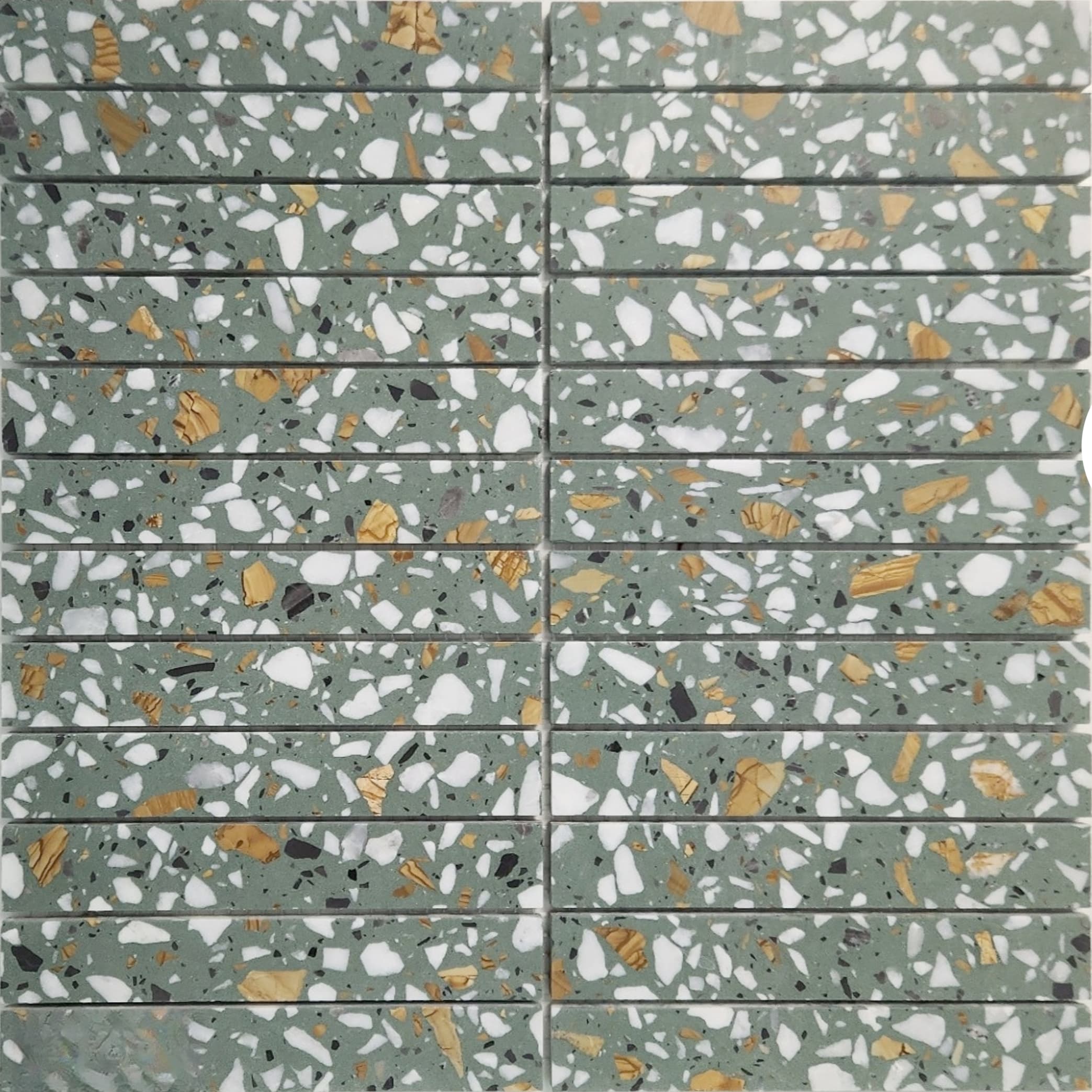 terrazzo kit kat speckled grass mosaic