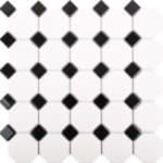 white & black octagonal mosaic