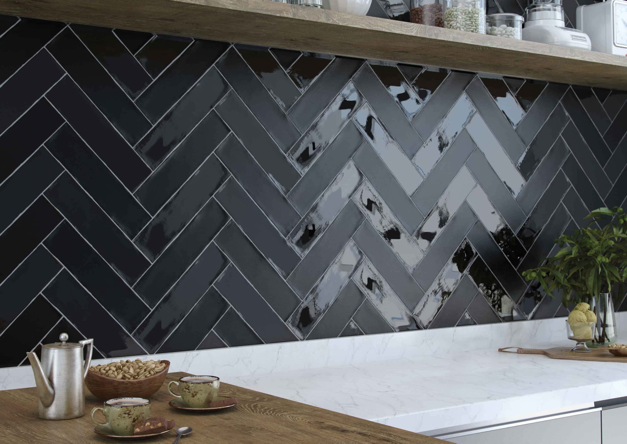 colonial matt black 75 x 300 mm