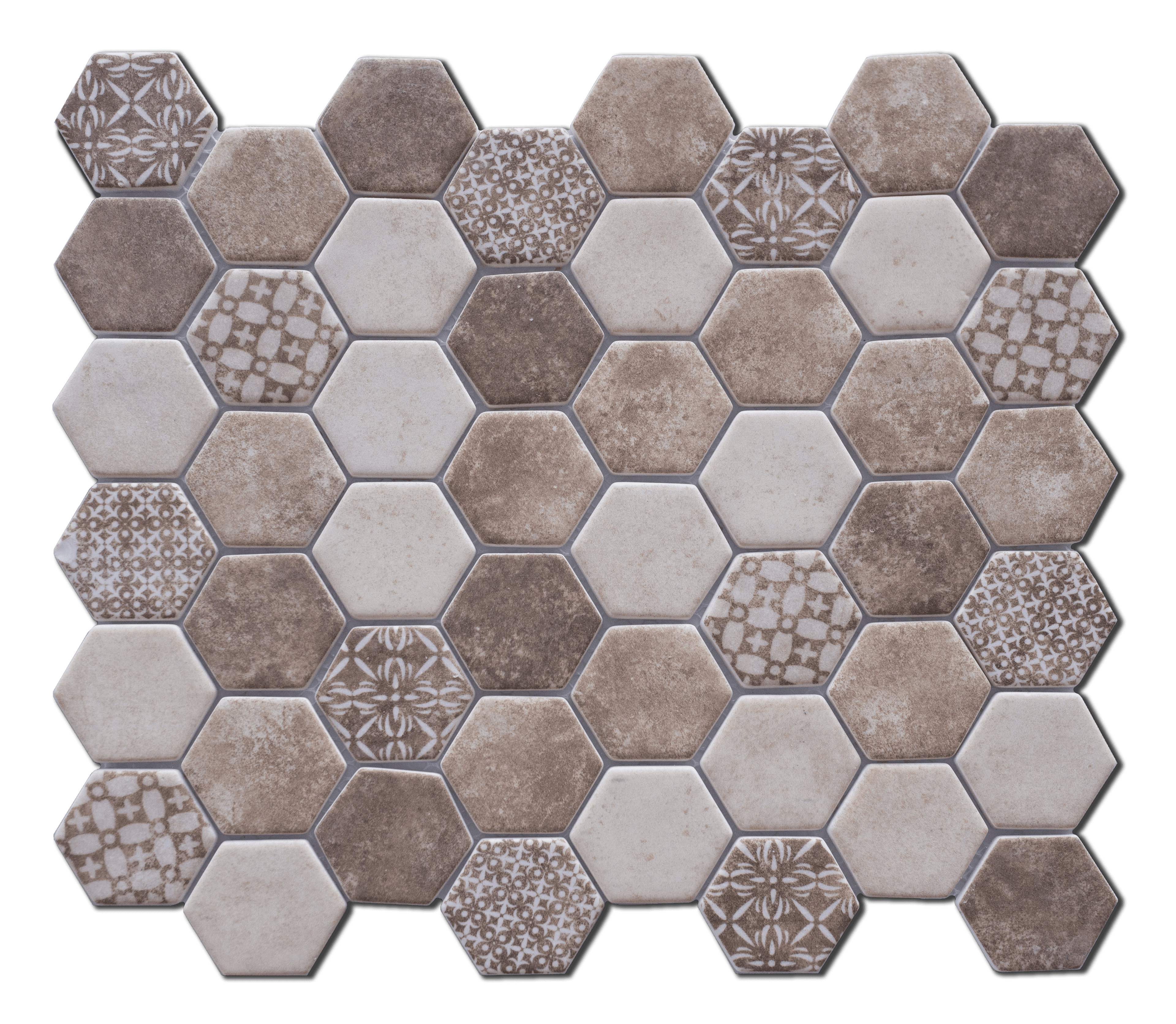 concrete brown glass blend mosaic