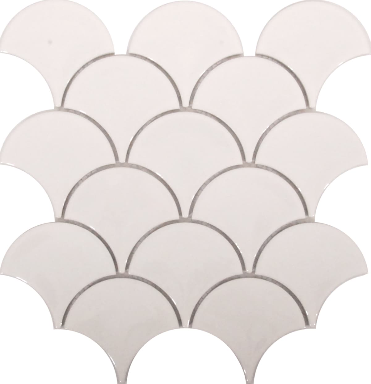 fan white gloss mosaic