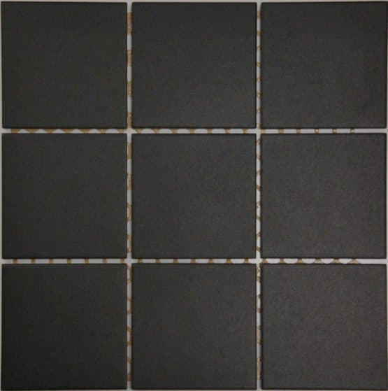 black smooth porcelain mosaic