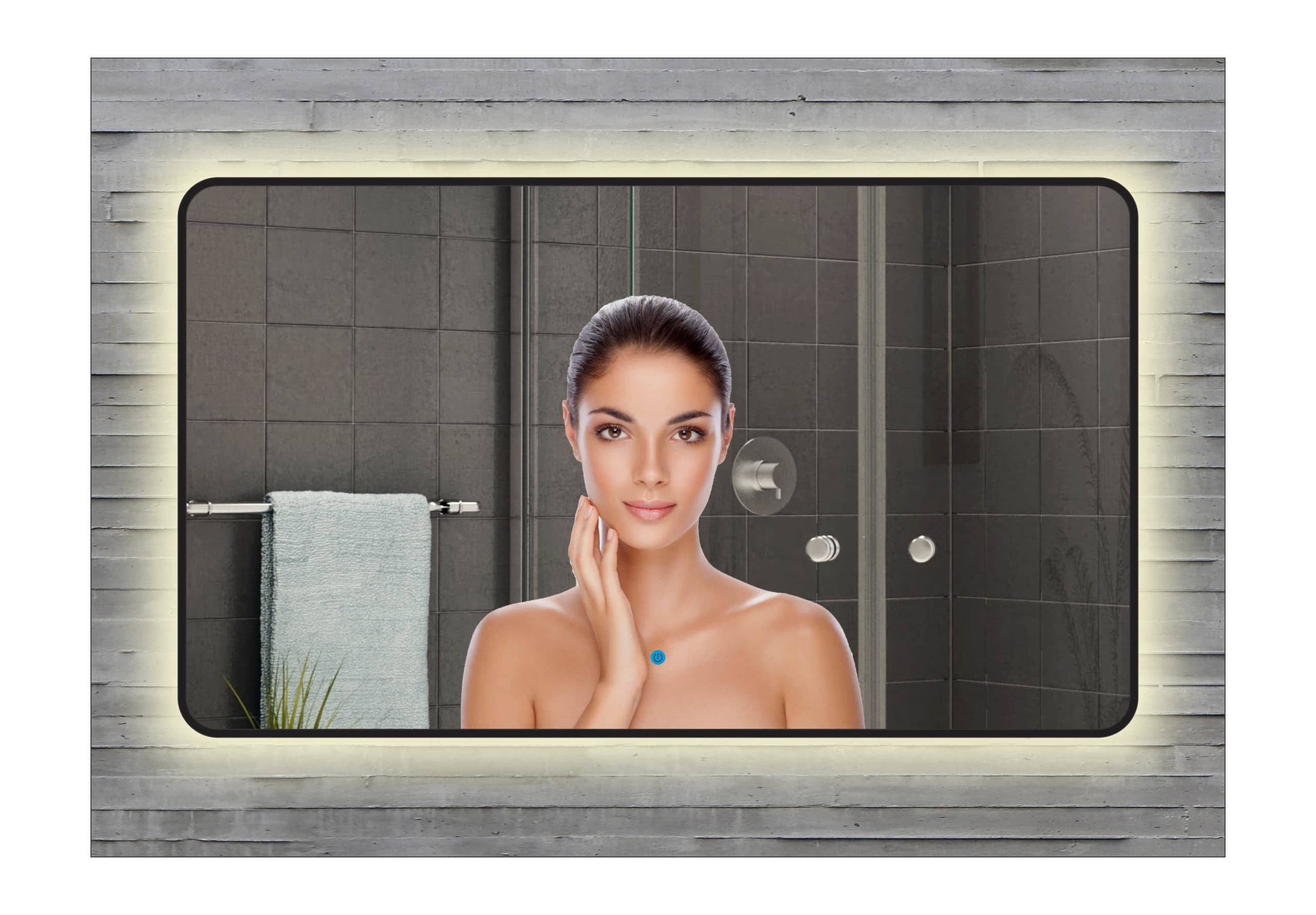 createx - first light rounded corner mirror