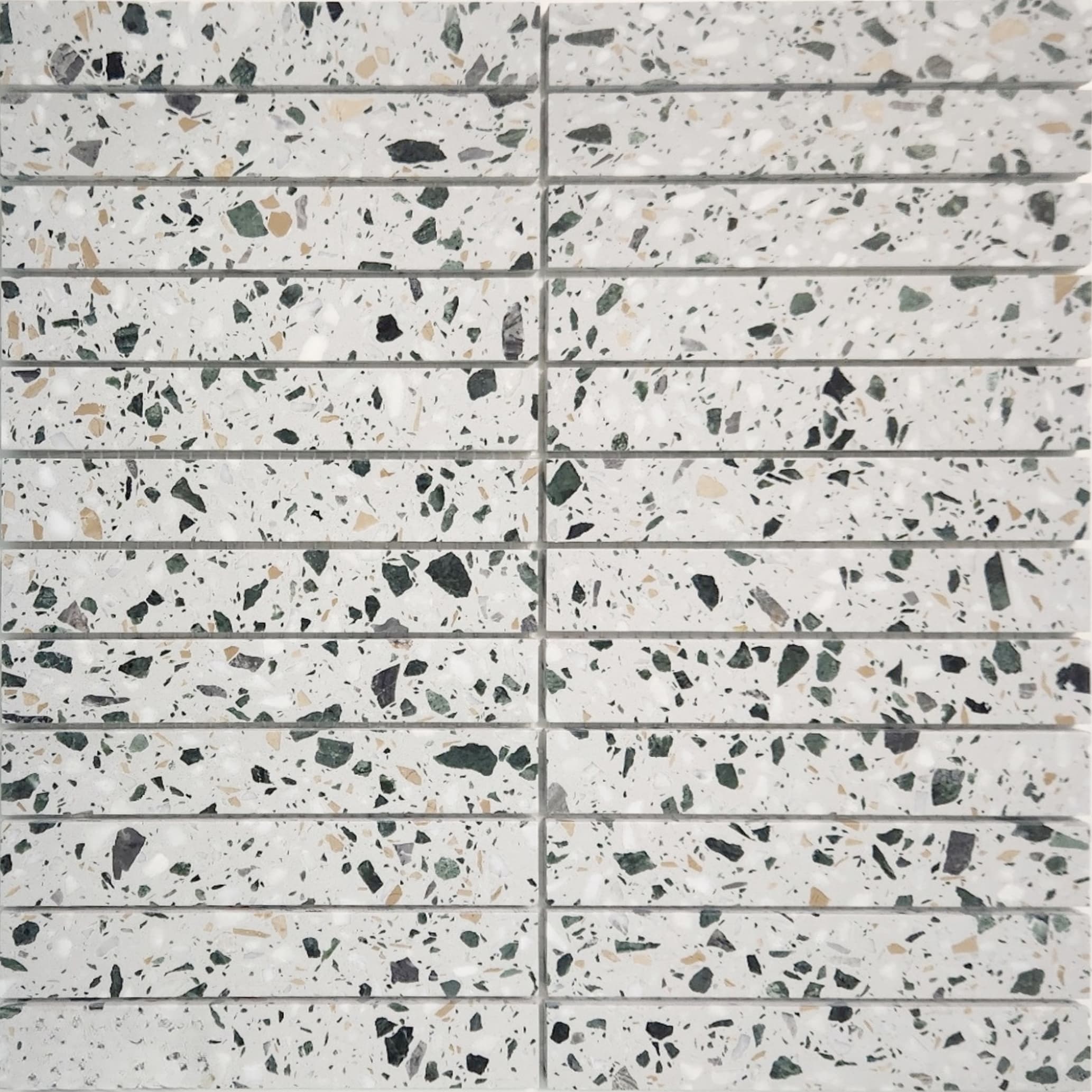 terrazzo kitkat black snow mosaic
