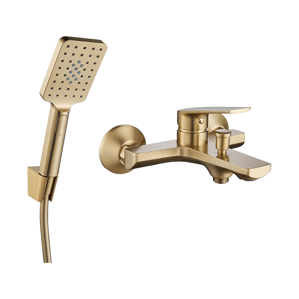 meissen vita - complete bath mixer satin brass