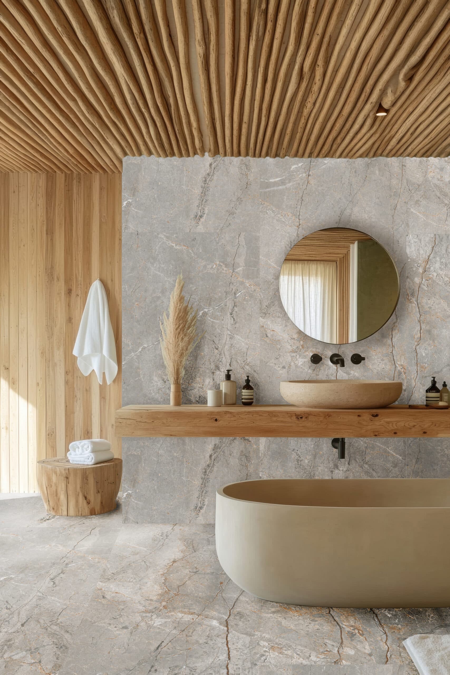 krem - carved river grey grande 800 x 1600 mm