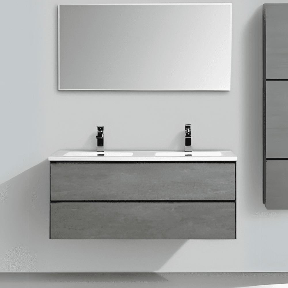 enzo 1200 concrete - cabinet + basin
