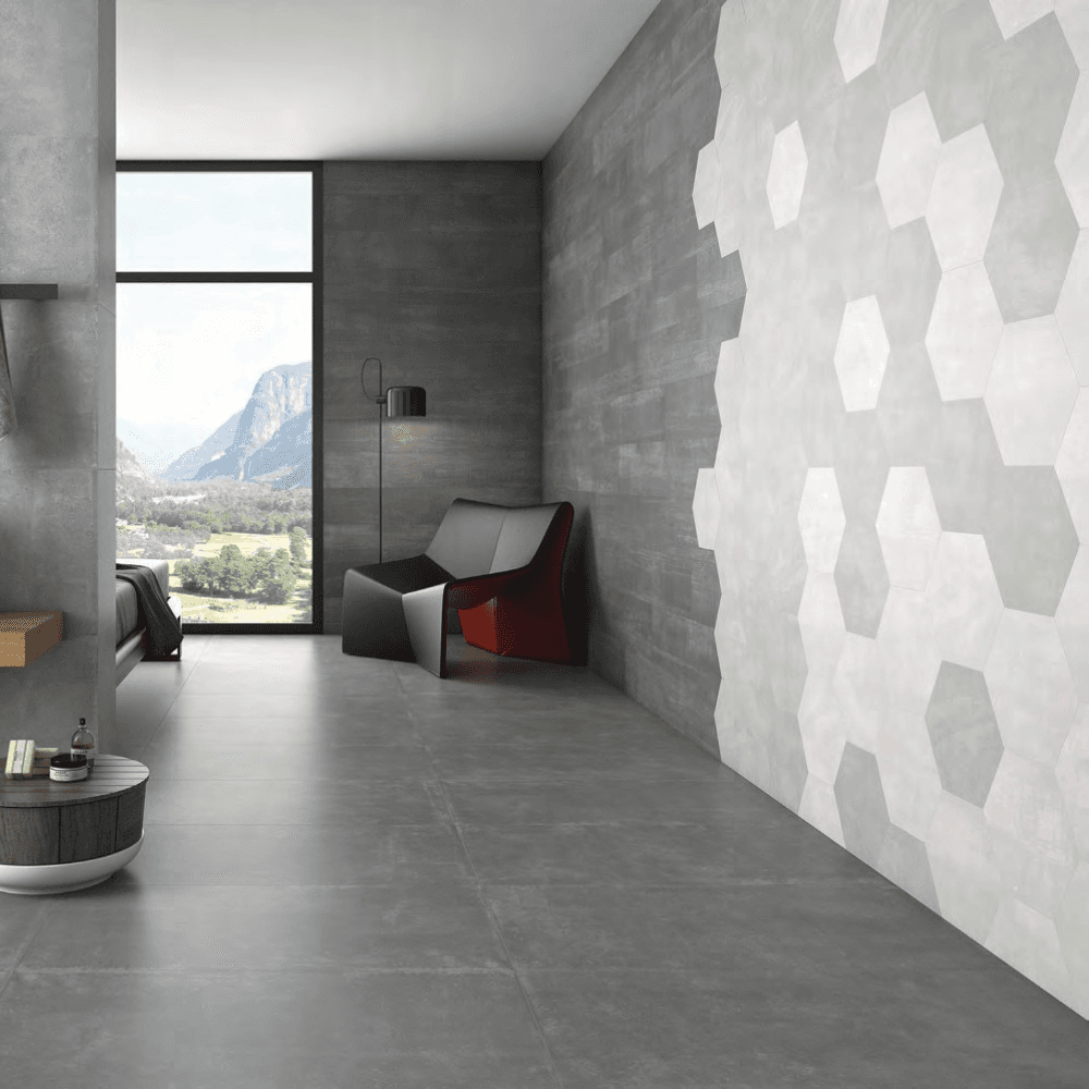 stark gris hexagon 250 x 290 mm