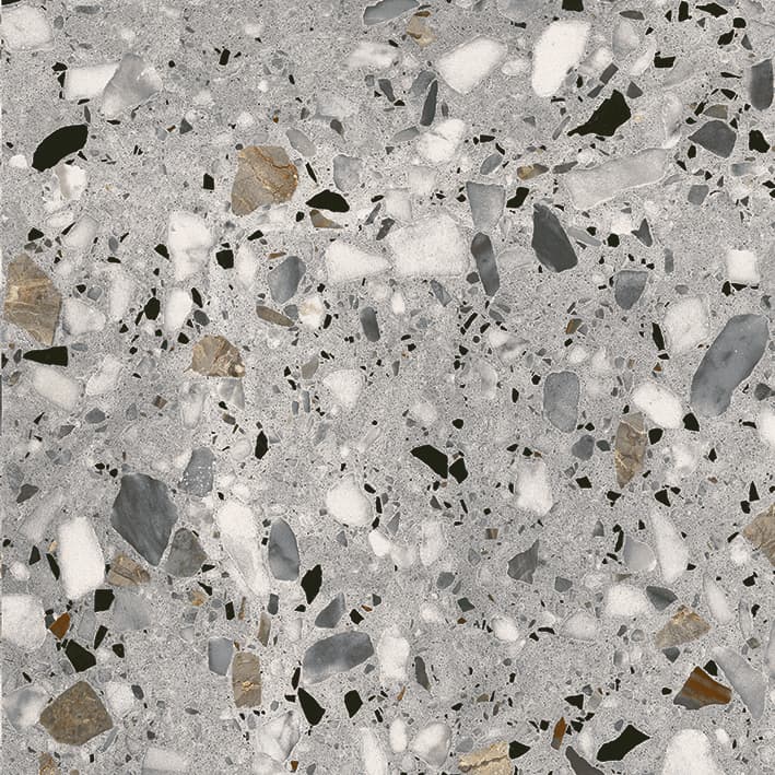 terazzo grey matt 600 x 600 mm