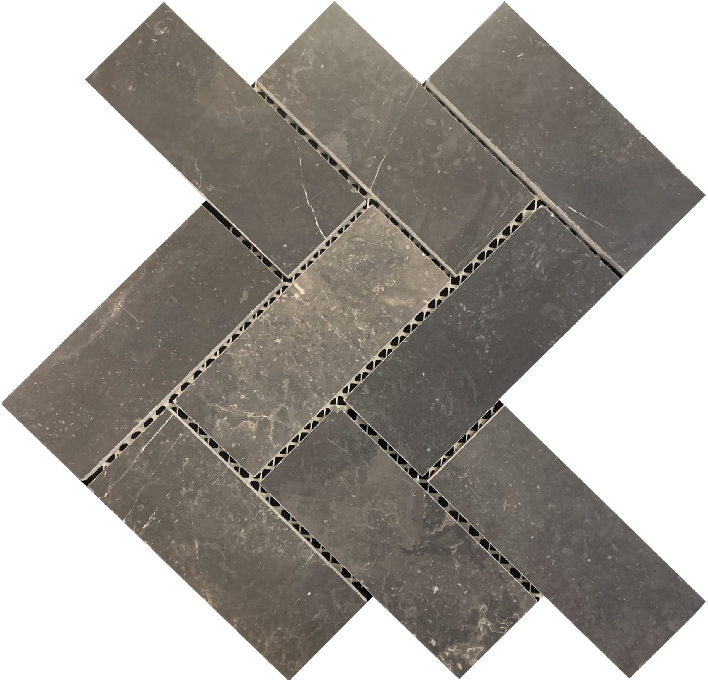 herringbone bluestone mosaic