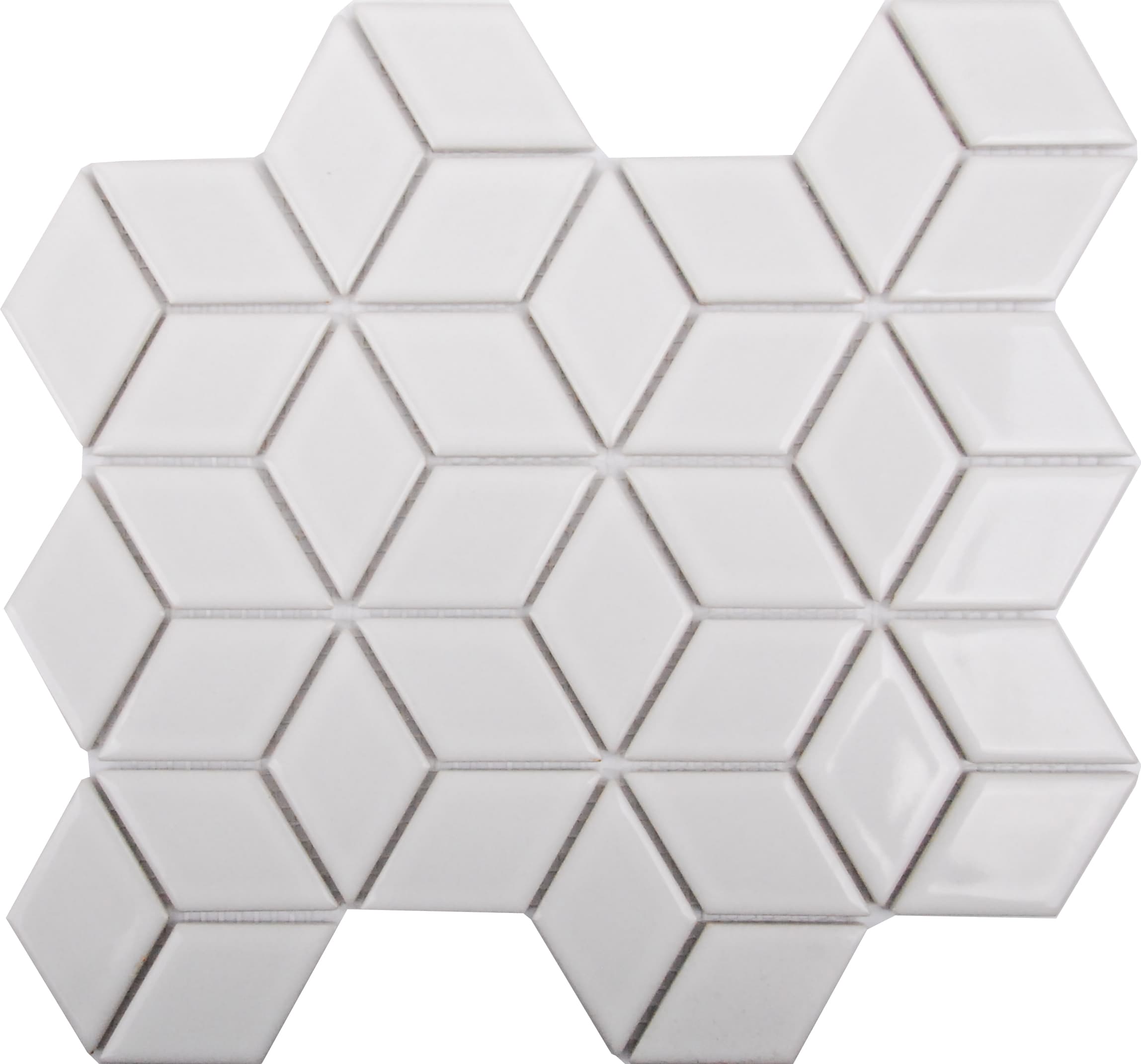cube white gloss mosaic