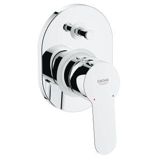 grohe bau edge - concealed bath/shower diverter mixer + trim-set