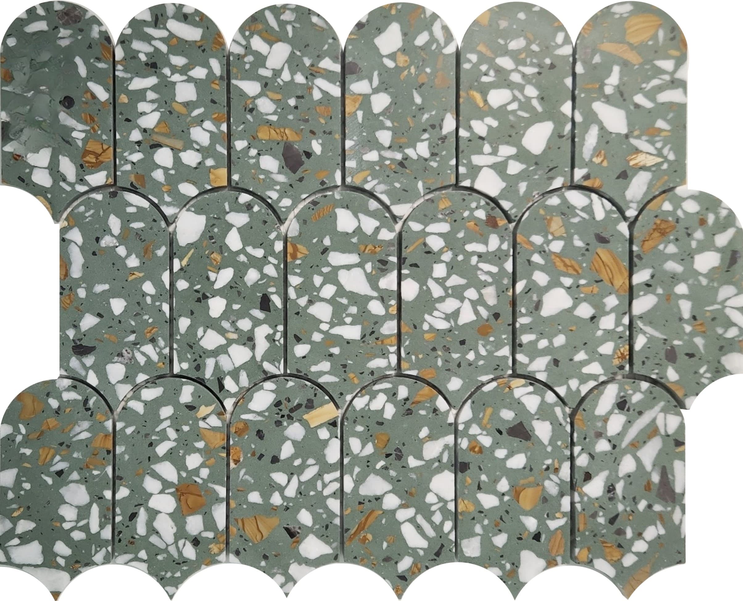 terrazzo marble punkah speckled grass mosaic