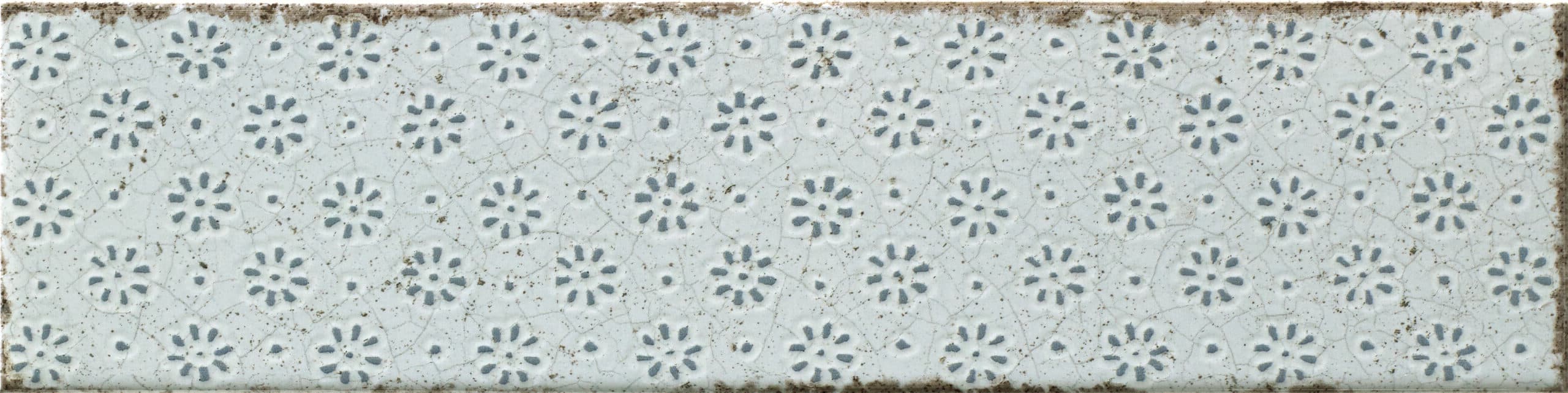 vintage blue subway pattern 300 x 75 x 6 mm