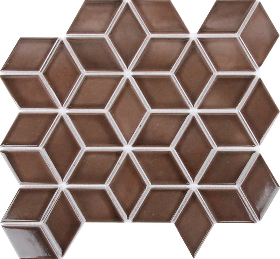 chestnut plain cube mosaic
