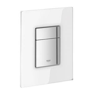 grohe - flushplate skate glass moon white