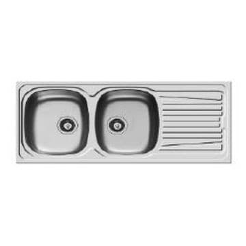double bowl drop-in sink